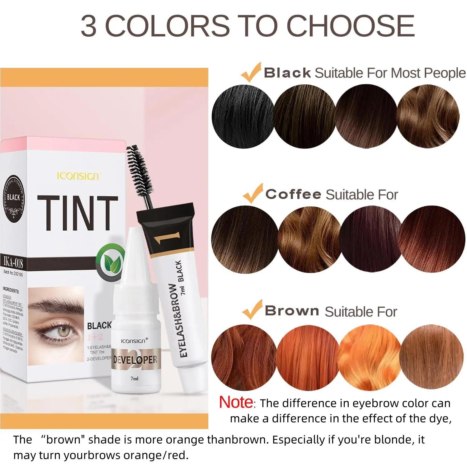 Eyebrow Tinting Kit, Eyebrow Dye Kit, Waterproof Eyebrow Pomade with Brush, Long Lasting Eyebrow Tinted Cream, Daily Cosmetic Beauty Supplies for Women