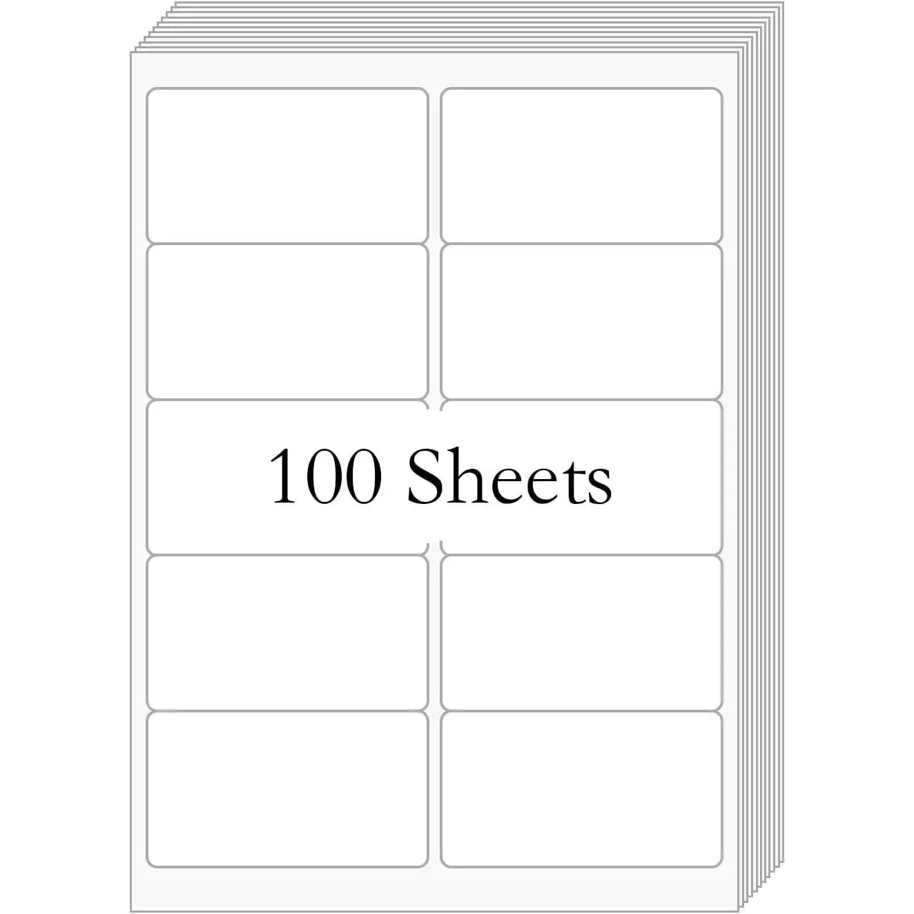 2” x 4” (1000 Labels) Shipping Mailing Labels, Printable White Sticker Label for Laser Inkjet Printer, Permanent Adhesive Mailing Address Labels for Packages Envelopes (100 Sheets)