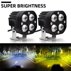 40w Square Clover LED Pods, & Hi/lo Beam, Waterproof Off-Road Driving Lights for Cars Motorcycles Suvs Utvs, Durable Lighting Solution