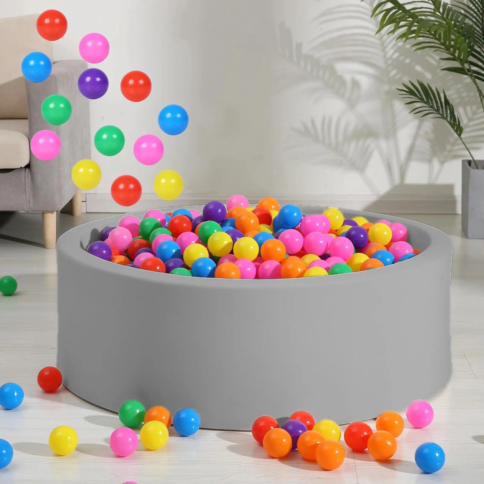 5.5CM 100Pcs/bags Baby Plastic PE Ball Pit Balls Colorful Soft Ocean Ball for Children Kid Play House Tents Outdoor Sport Toys