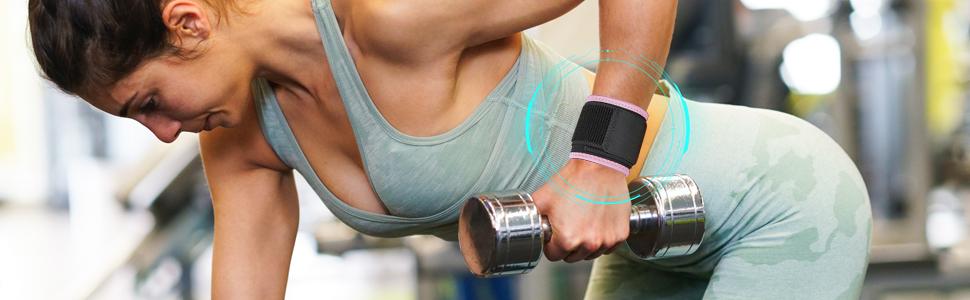 Wrist Brace, Compression Wrist Strap Support Wrist for Men & Women, Youth & Elderly, Boys& Girls, One Size Adjustable, Sports Wristband 1 PCS (Pink)