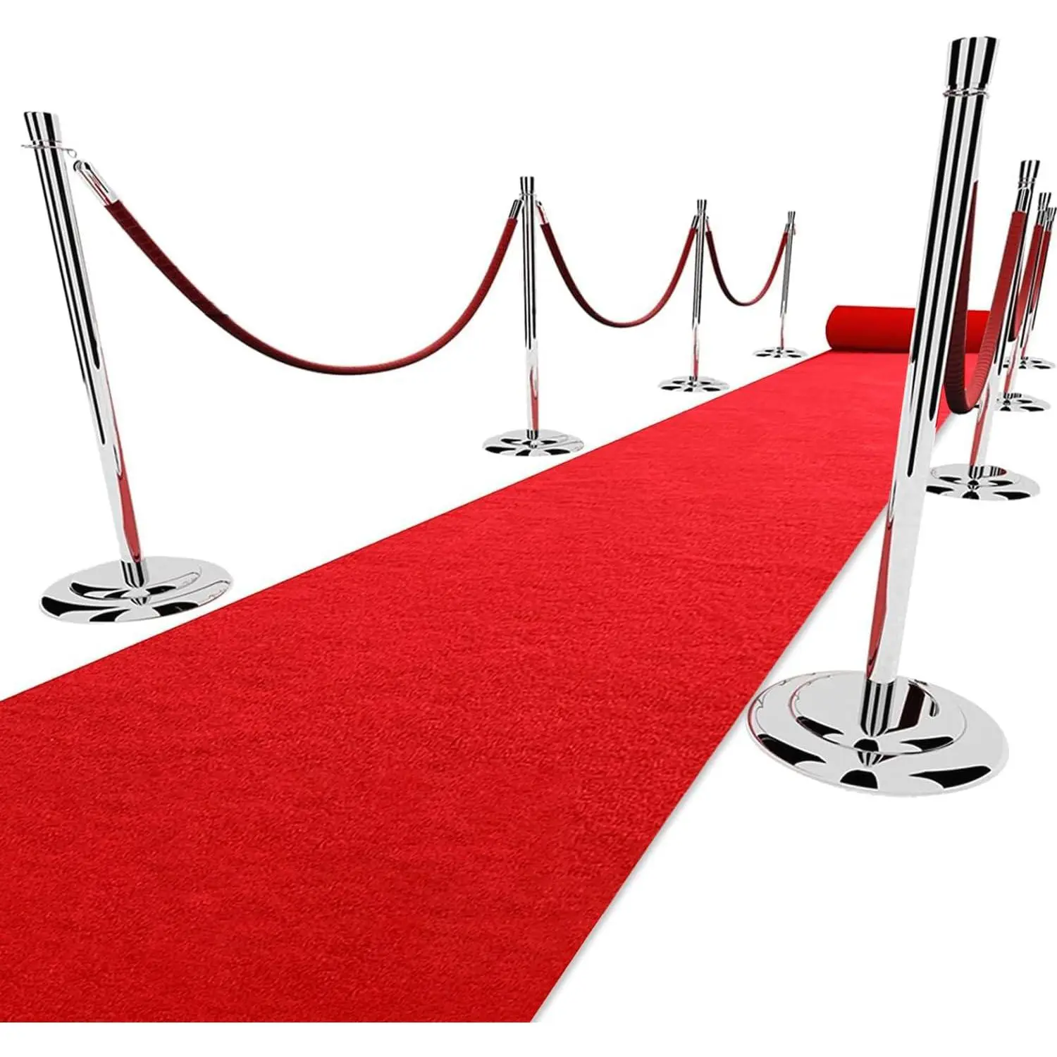 Extra Thick Durable Carpet Runner - Red, 3x10 ft - Home Supplies for Wedding, Proposal, Prom (Ideal for Award, Graduation Ceremonies)