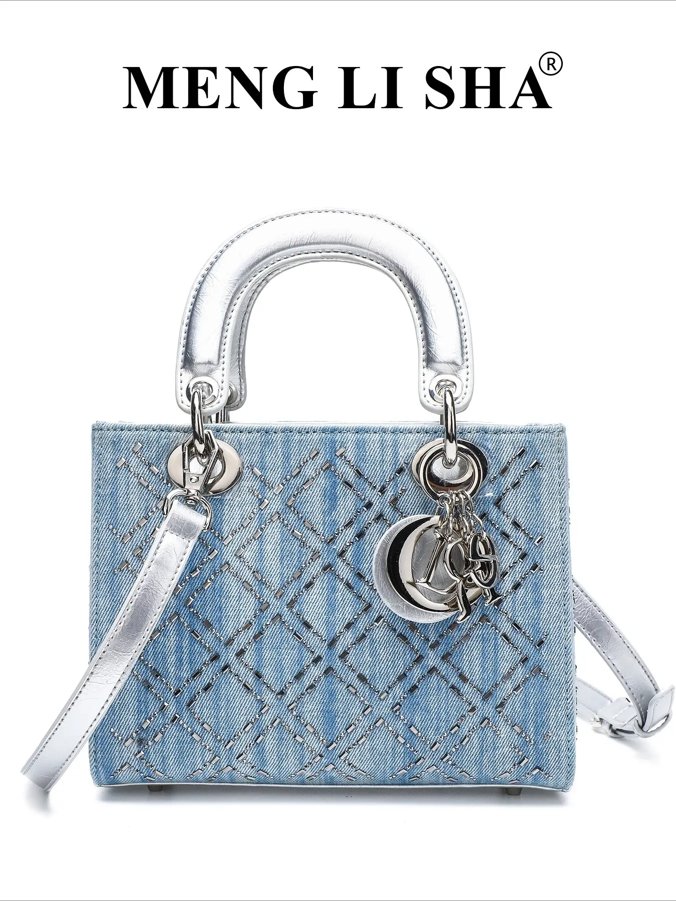 New Denim Hot Diamond Princess Diana Bag One Shoulder Crossbody Women's Bag Premium Commuter Portable Tote Bag 2026