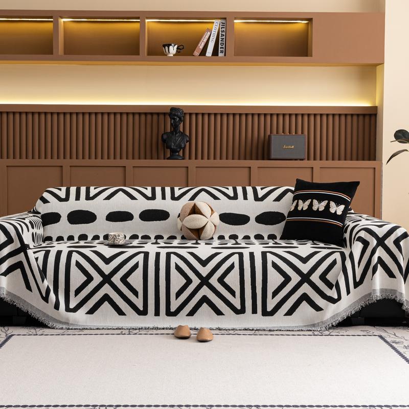 Geometric Jacquard Sofa Cover, Jacquard Couch Covers, 1 Count Non-slip Sofa Slipcover, Soft Sofa Protector, Sofa Protector for Home Living Room, Home Decor #TOP PICKS