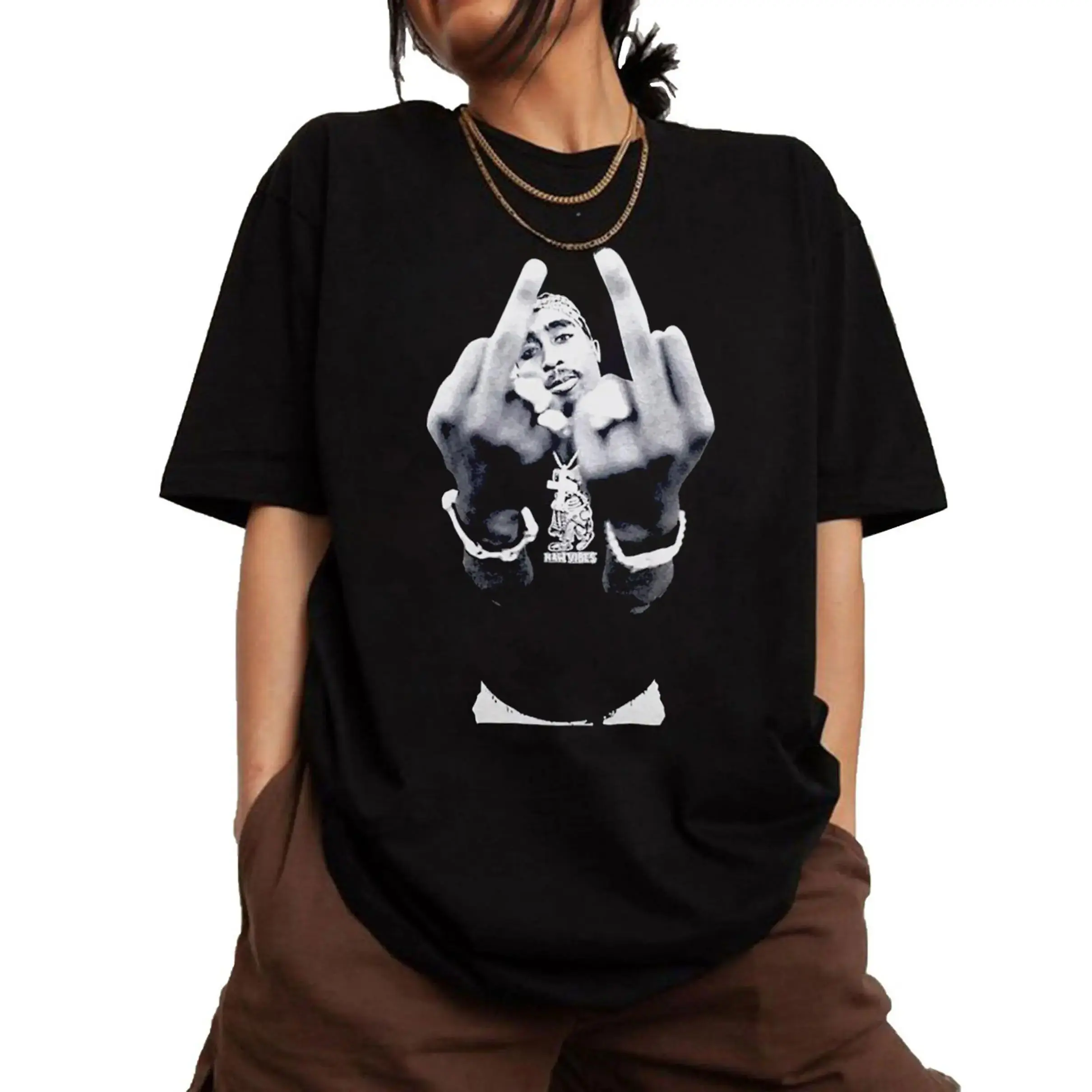 🎤🔥 LETOLS Retro 90s 2Pac Graphic T-Shirt – Vintage Tupac Shakur Hip Hop Streetwear Tee