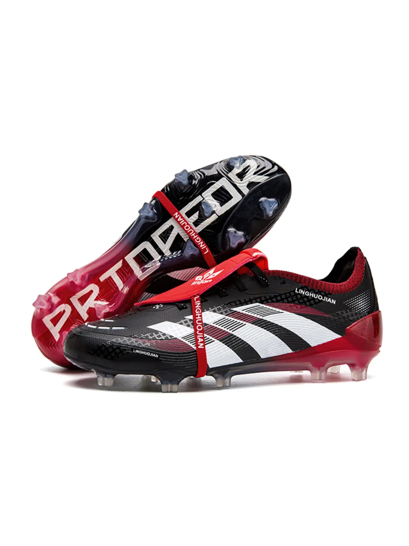 A pair of football shoes, high-quality new flip-up style unisex sports shoes, six colors for women's football shoes, extra large sizes from EU35 to EU45, suitable for men's football shoes on outdoor natural grass