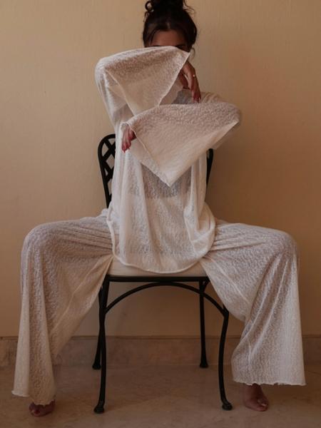 Lightweight Loose Comfortable Vacation Style Long Sleeve Pants Set, Home Wear Two-Piece, Casual Loungewear for Women