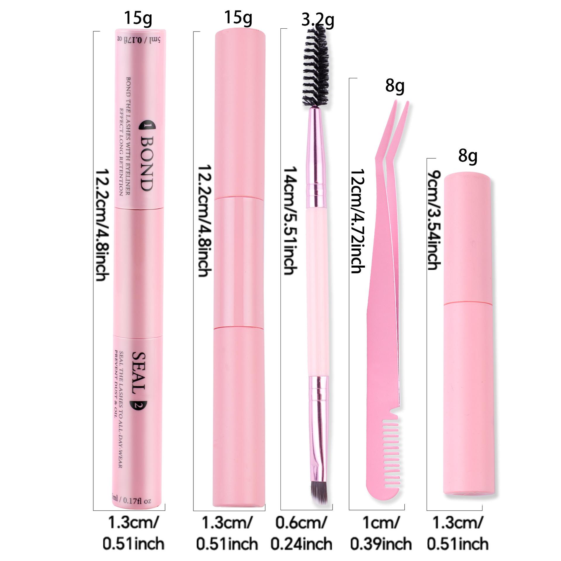 Segmented single-cluster false eyelashes - naturally and durably set, gentle and non-irritating, quick-drying adhesive for eyelashes, suitable for high-end makeup applications. Mascara Cosmetic Storage