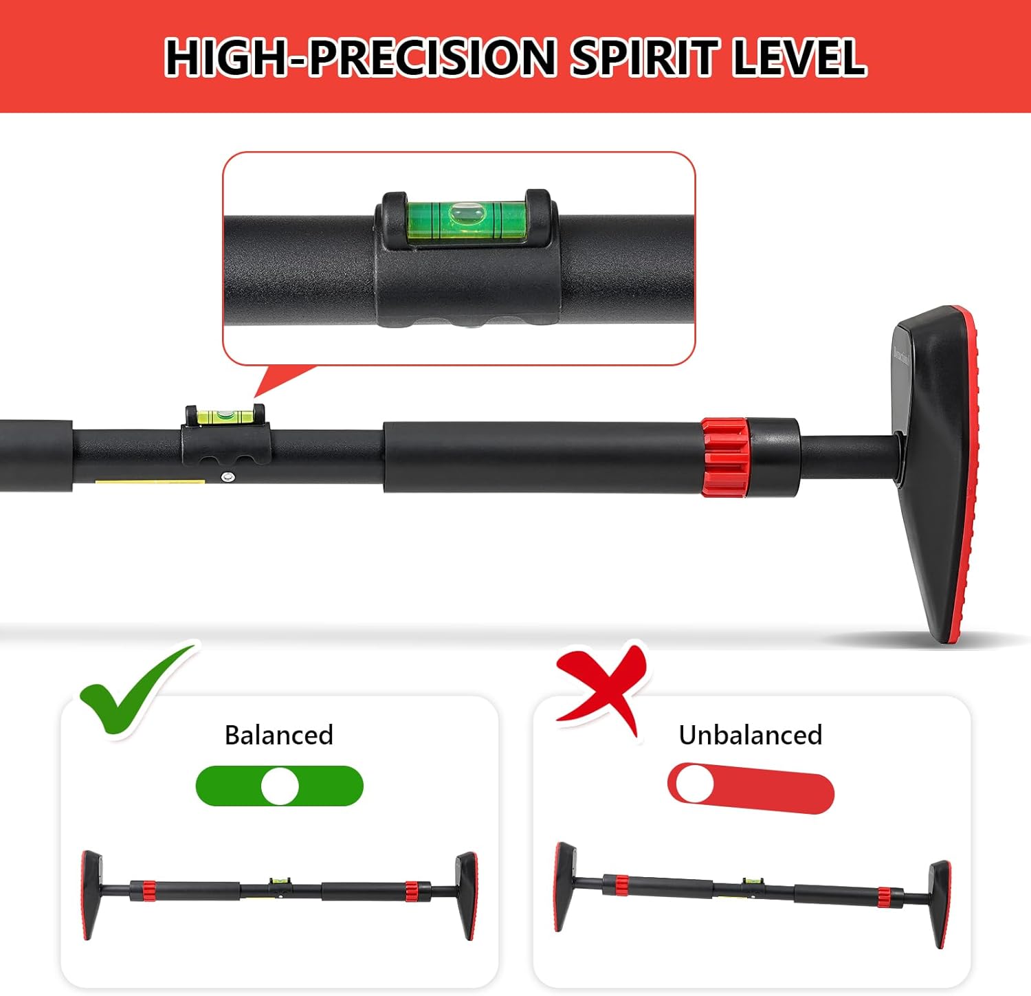 Pull Up Bar for Doorway, Door Frame Chin Up Bar without Screw Exercise Bars for Home Workouts Strength Training Adjustable Pull-up Bars with Smart Count/Timer/Calorie Tracker Home Gym Equipment Indoor, 29''-38'' Width