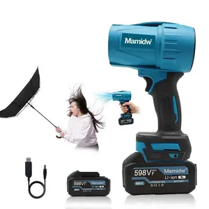 18V Brushless Leaf Blower, Cordless Turbo Fan with 12 Blades, 1000G Thrust for Dust Cleaning, Car Dry, Yard Leaves & Snow Removal – Father‘s Day Gift