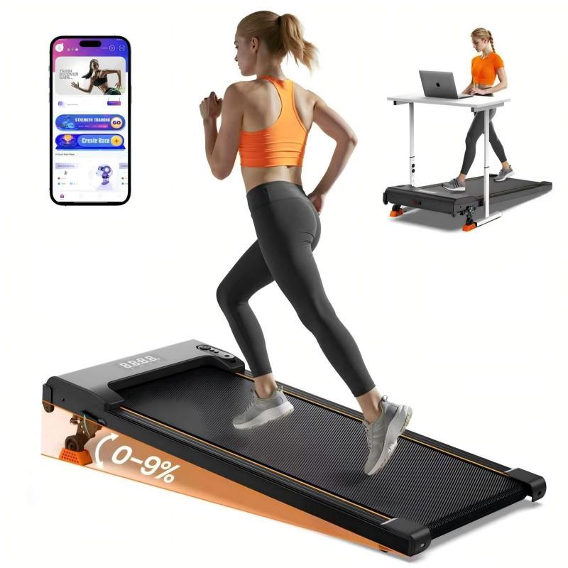 Treadmill with LED display – adjustable speed, adjustable incline, 2.5 horsepower motor, portable, home-use treadmill, compact for storage in small spaces