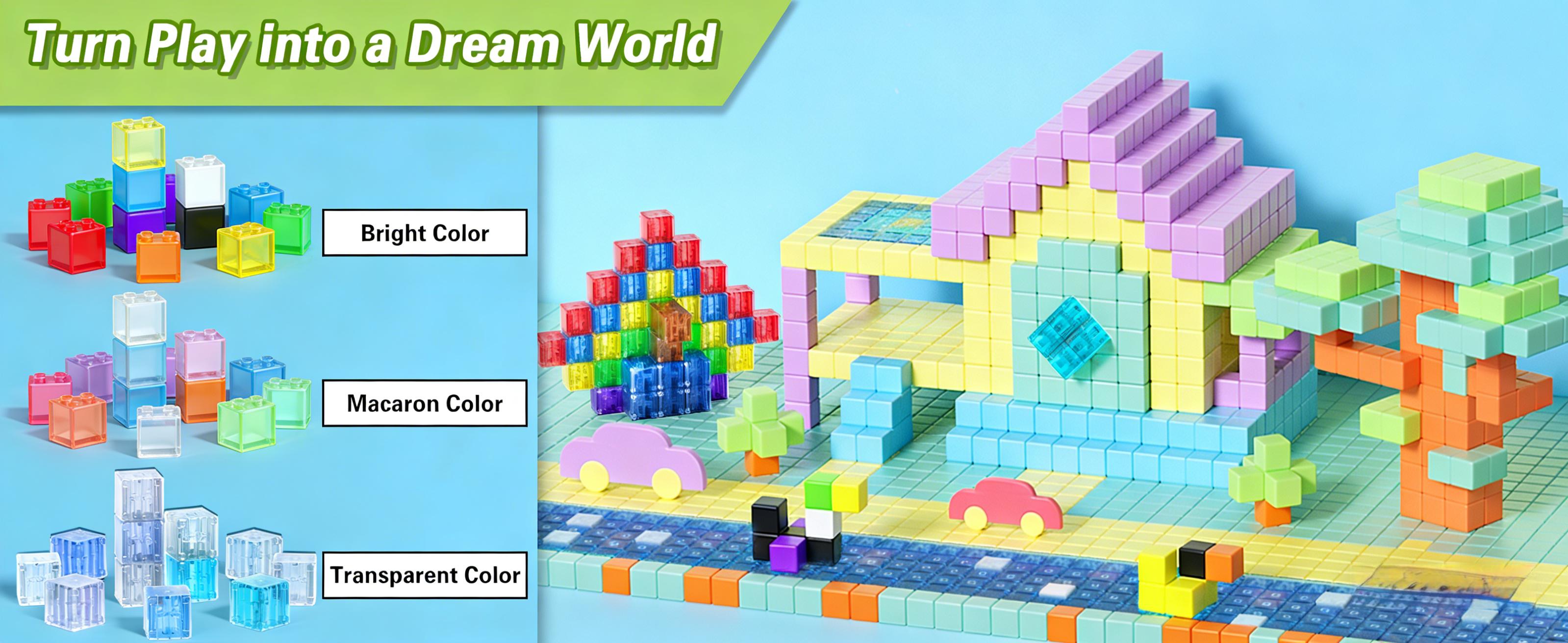 Magnetic Blocks for Toddlers Toys, Magnetic Building Cubes Toy for Sensory STEM Autism Education Preschool, Sensory - Montessori - Autism - Magnetic Toys for Kids Ages 3-5 4-8