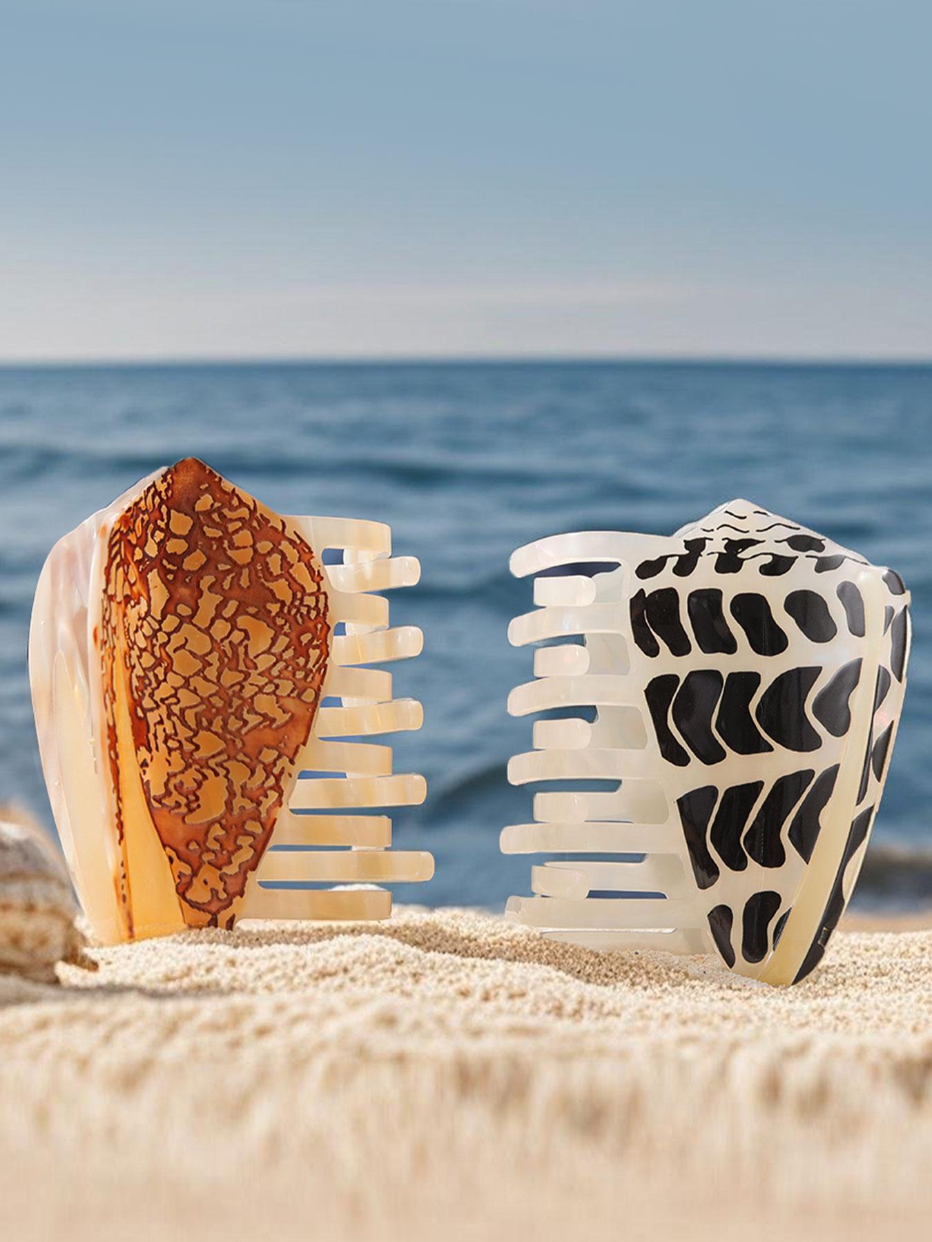 1PC Personalized Hebrew Cone Shell Hair Clip Set, Easy-To 