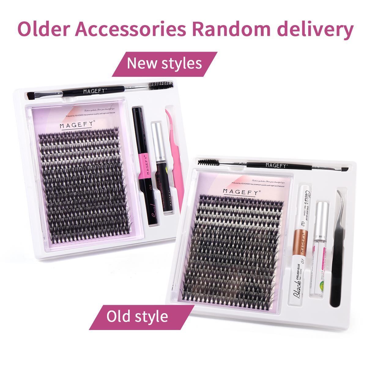 Professional False Eyelash Tool, Individual False Eyelashes Including Eyelash Glue, Tweezer, Double-ended Eyelash Brush & Eyelash Remover, Summer Makeup