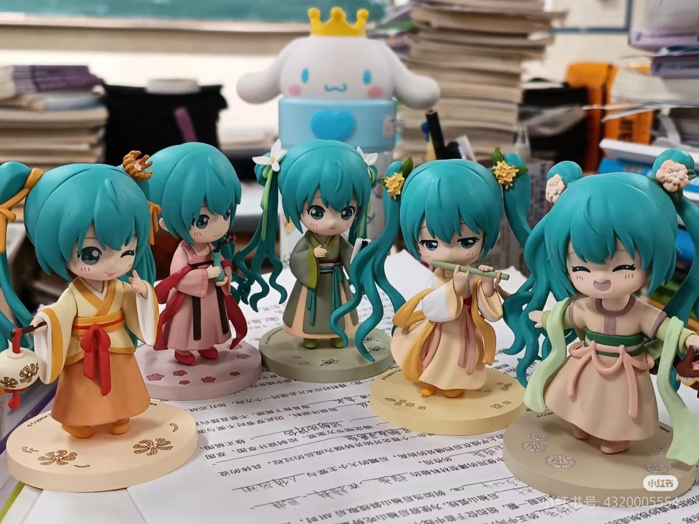 Hot Hatsune Miku Animation Game Blind Box Toys Hanfu Chinese Traditional Cloth Q-Version Anime Figures Action Model Collection popular