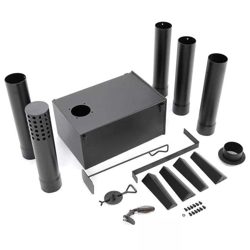 Black Steel Universal Outdoor Wood Burning Stove For Cooking Camping