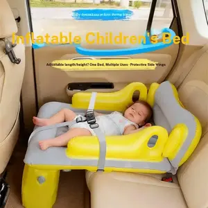 Portable Inflatable Bed for Kids, Safety Rail and Harness Extender, Ideal for Air Travel and Road Trips, Convenient and Safe Sleeping Solution