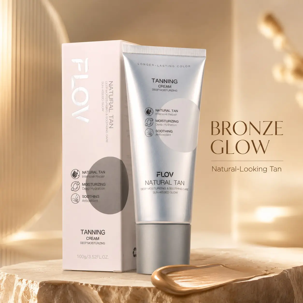 100g Darkening Balm, Moisturizing Sunless Tan, Suitable for All Skin Types, Easy to Apply, Natural Look, Daily Use, Face Friendly, Self Tanner Face