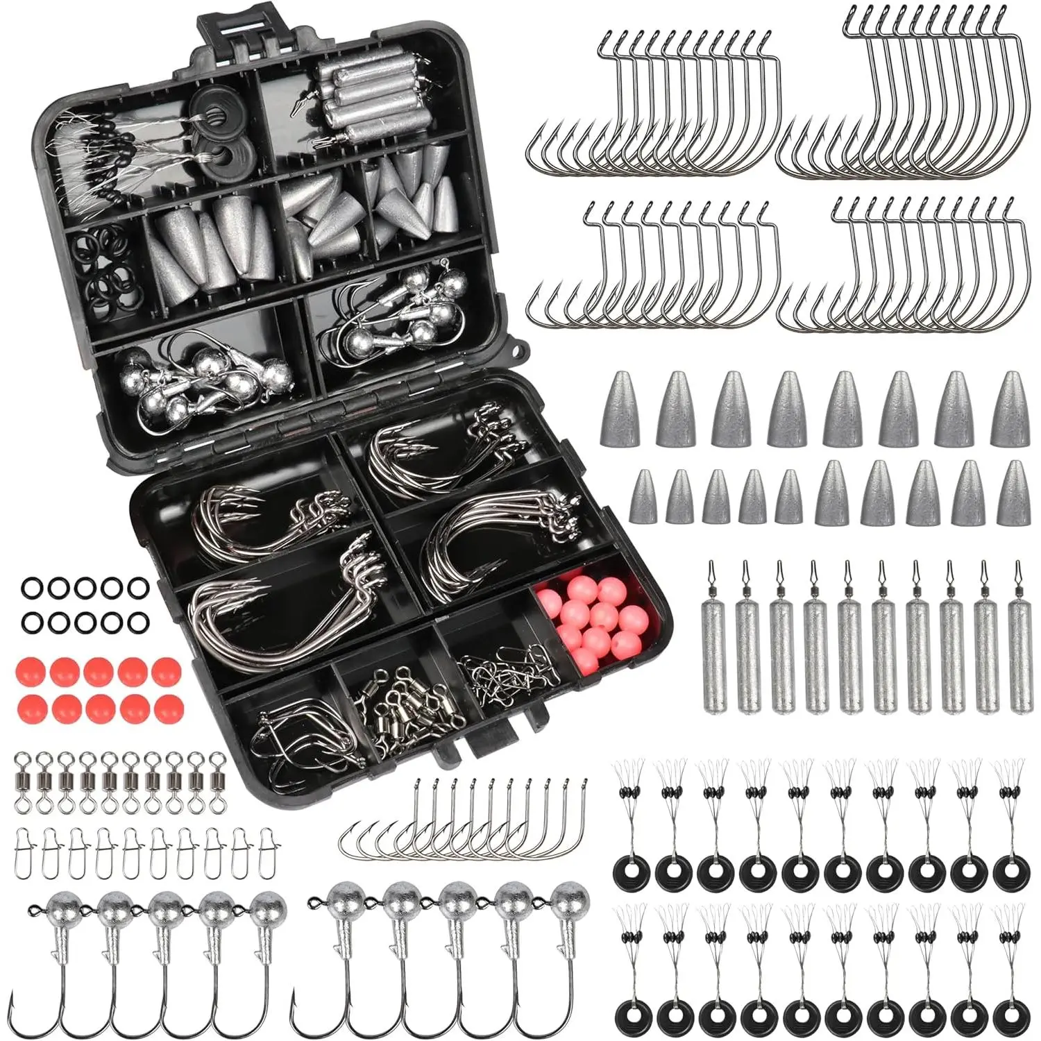 148pcs Fishing Terminal Tackle