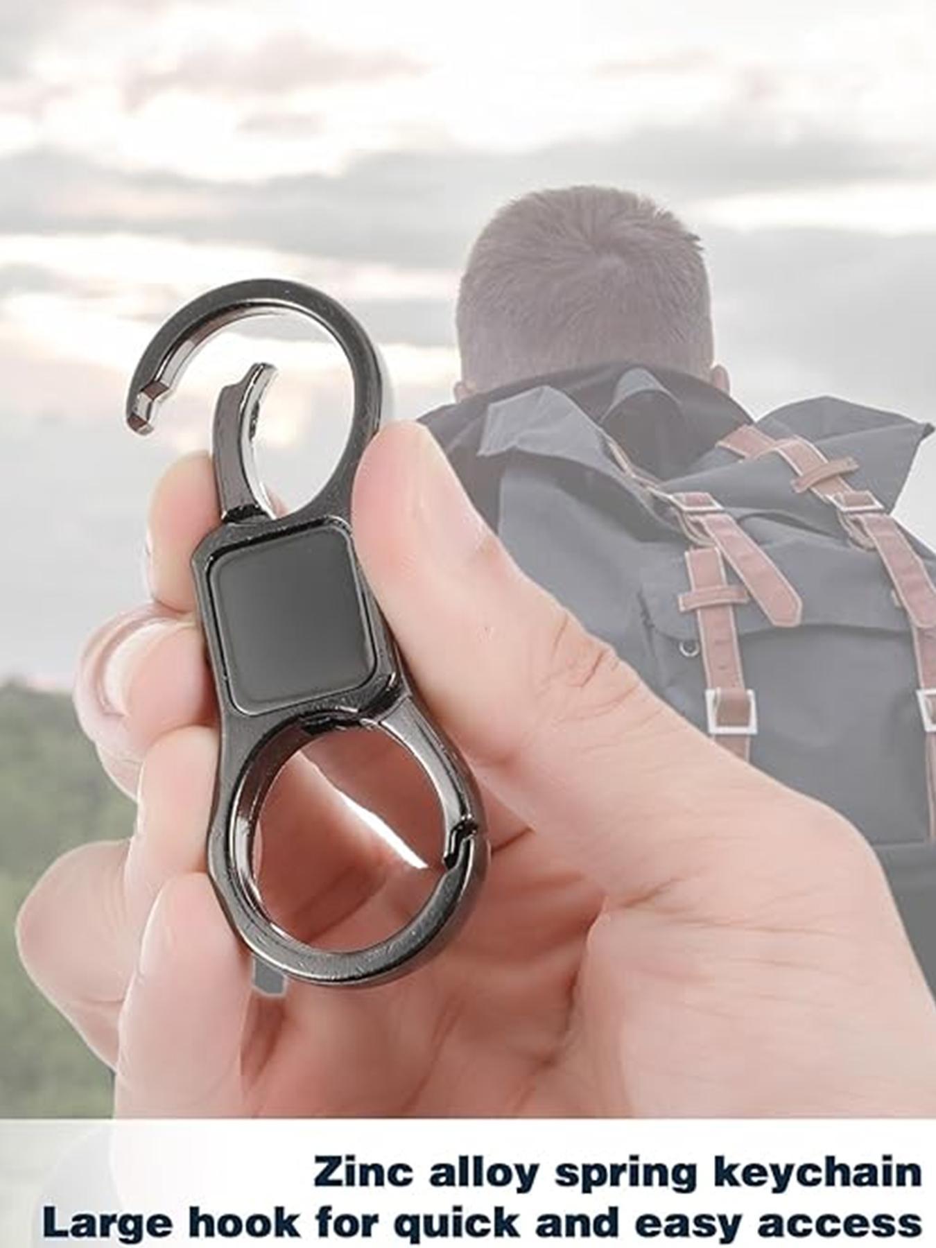 Key Chain Quick Release Spring with 4 Key Rings, Durable Car Keychain Organizer for Men and Women, Key Ring Organizer for Multiple Keys