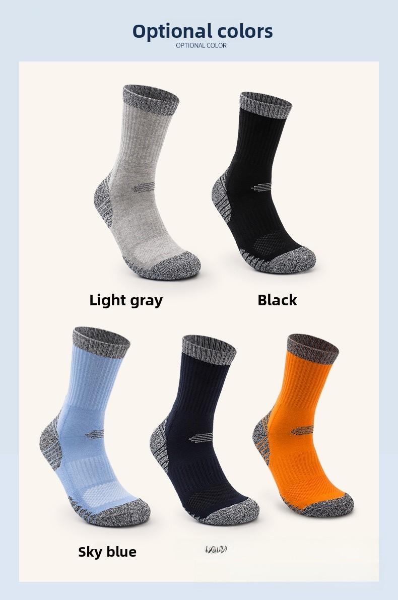 Quick Dry Moisture Wicking Cushioned Outdoor Hiking Socks – Unisex, Terry Bottom, Breathable for Walking & Sports