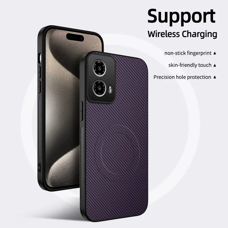 Carbon Fibre Stripes Phone Case For Motorola Edge 40 Fusion 60 Pro NEO G85 G34 G45 5G Camera Protector Durable Protective Shockproof Cover