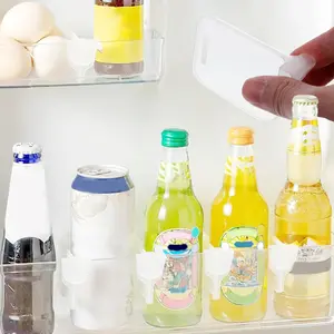 10/20pcs Plastic Refrigerator Dividers Organizer Adjustable Snap-on Storage Box Refrigerator Pantry Grid Dividers Separator Tidy Organizer for Home Kitchen Office Supplies