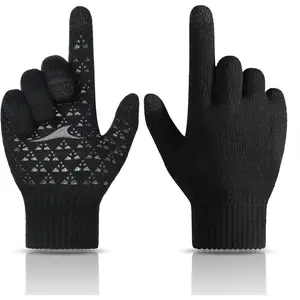 Winter Gloves, Glove  Men Women, Upgraded Touch Screen Texting Warm Running with Thermal Soft Knit Lining