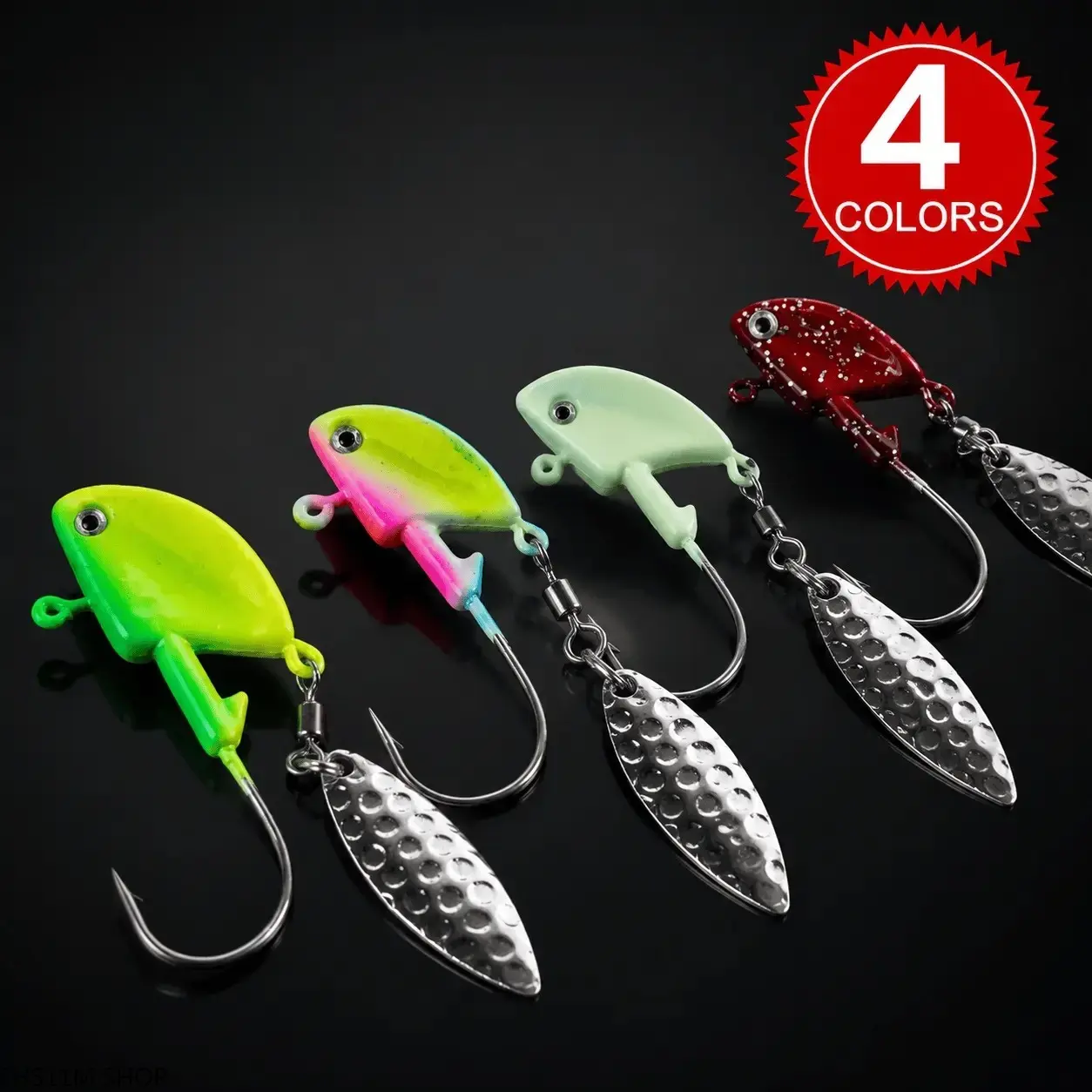 Unisex 4PCS 360 Spiral Spoon Fishing Lure Set, Stainless Steel Rustproof Premium Metal Bait for Freshwater-Saltwater Angling, Summer Essentials for FishingTok CatchAndCook, Fishing Lures, Lures, Angling Gear