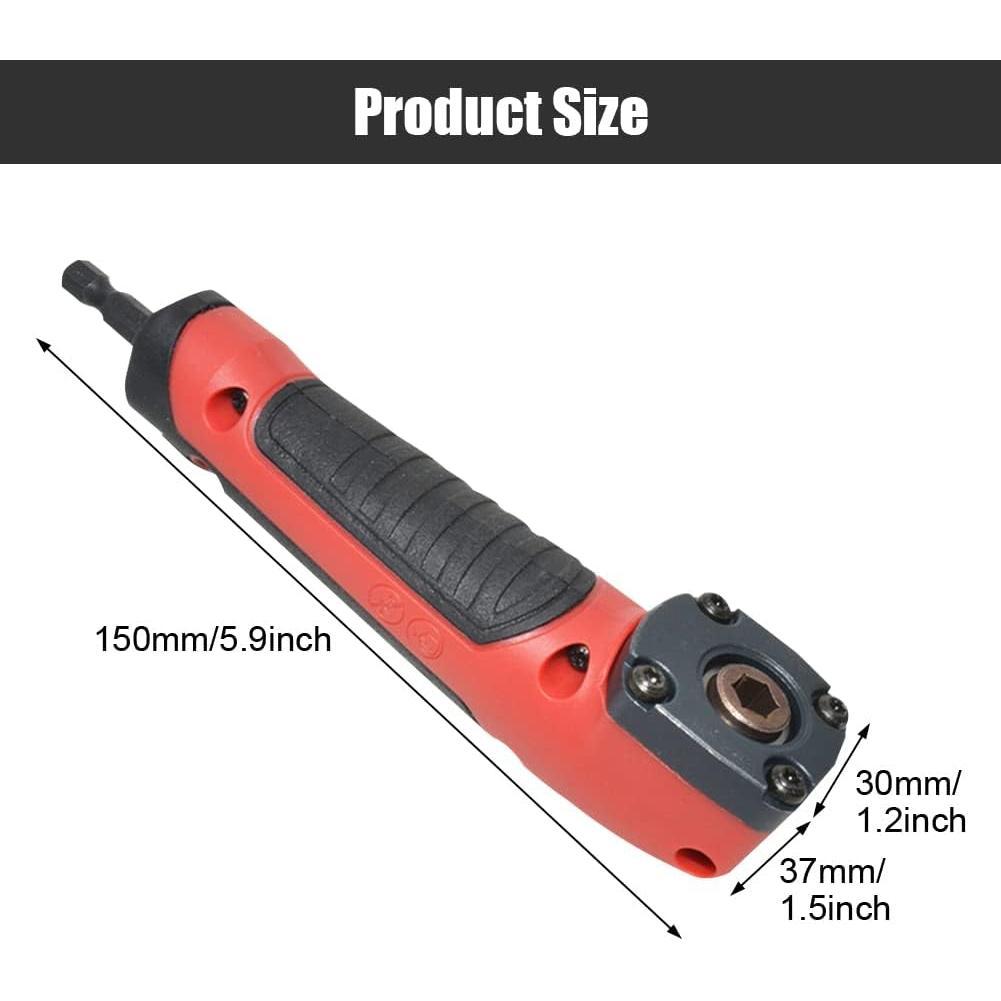 Right Angle Drill Attachment Electric  Repair Set 90  Corner Device  Socket Adapter Kit 1/4 Inch Right Angle Drill Adapter with 10 Drill Bit Sets for  Driver