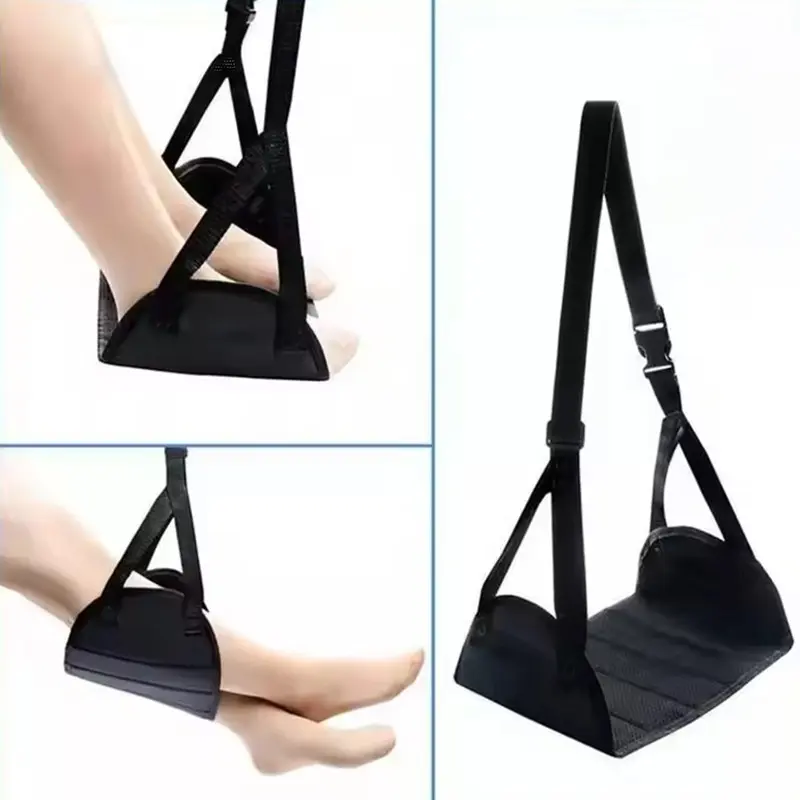 Portable Adjustable Versatile Foot Rest Strap, Ideal for Travel, Lightweight Desk Hammock, Leg Support for Airplane, Office, Outdoor, Car Use