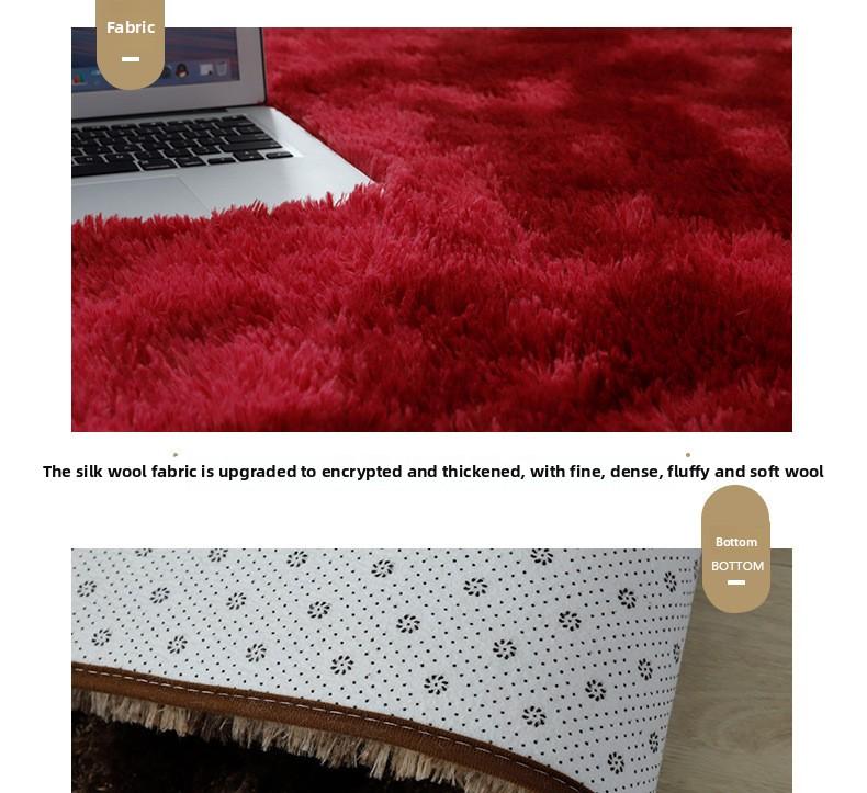 Washable Long Plush Tie-Dye Gradient Home Rug for Living Room, Bedroom, Sofa Side, Bedside and Bay Window