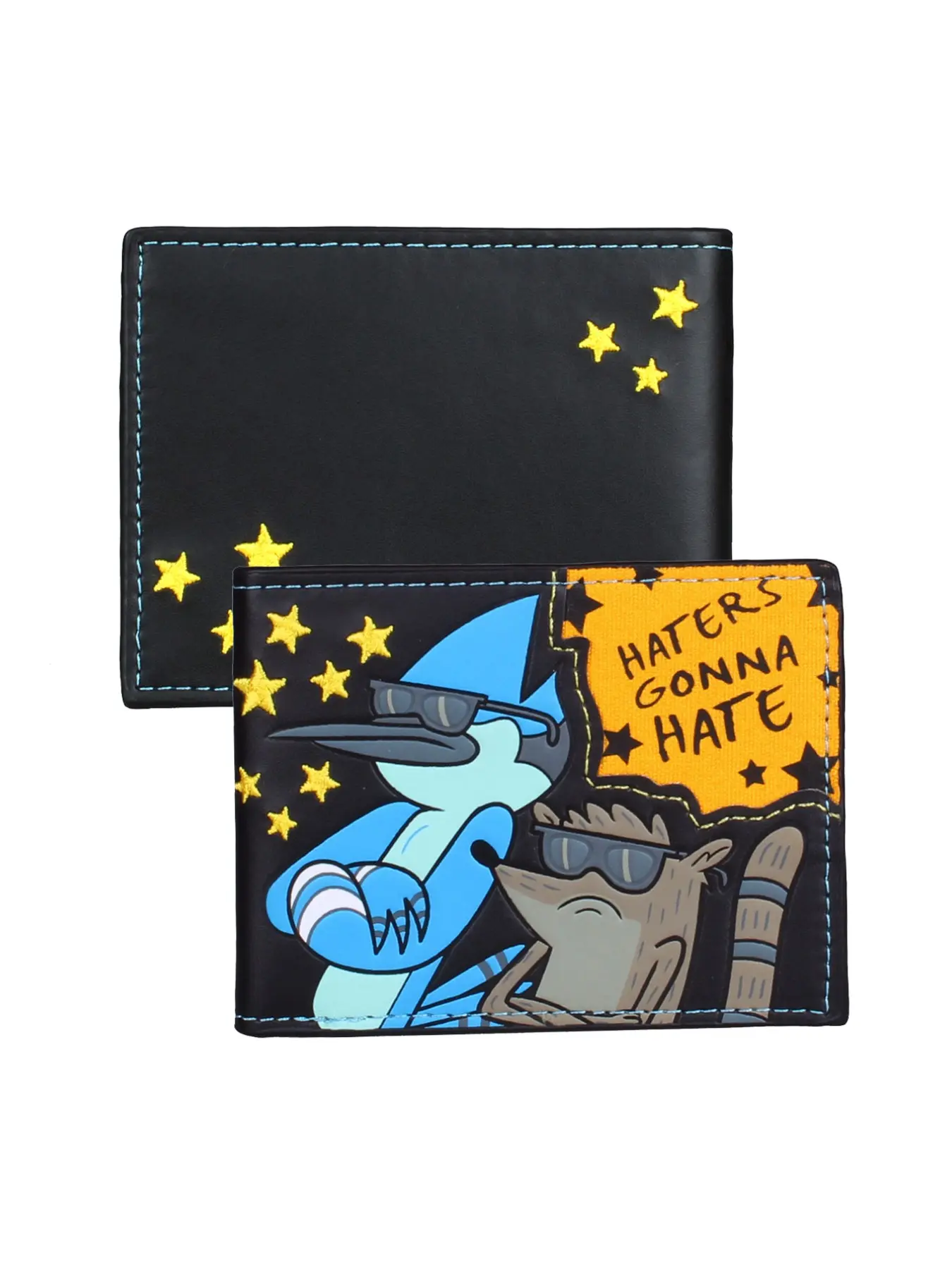 Men's Vintage Colorblock Cartoon Star Graphic Short Bifold Wallet, Casual PU Leather Card Holder, Fashionable Wallet for Daily Use