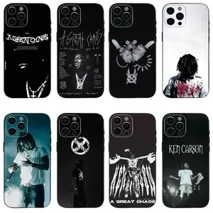 Ken Carson Teen X Phone Case For iPhone 17 16 15 14 13 12 11 Pro Max Plus Air 16e 17e & Samsung Galaxy S26 S25 S24 S23 S22 S21 FE Ultra Plus shockproof Soft black silicone SliconeBlack Cover