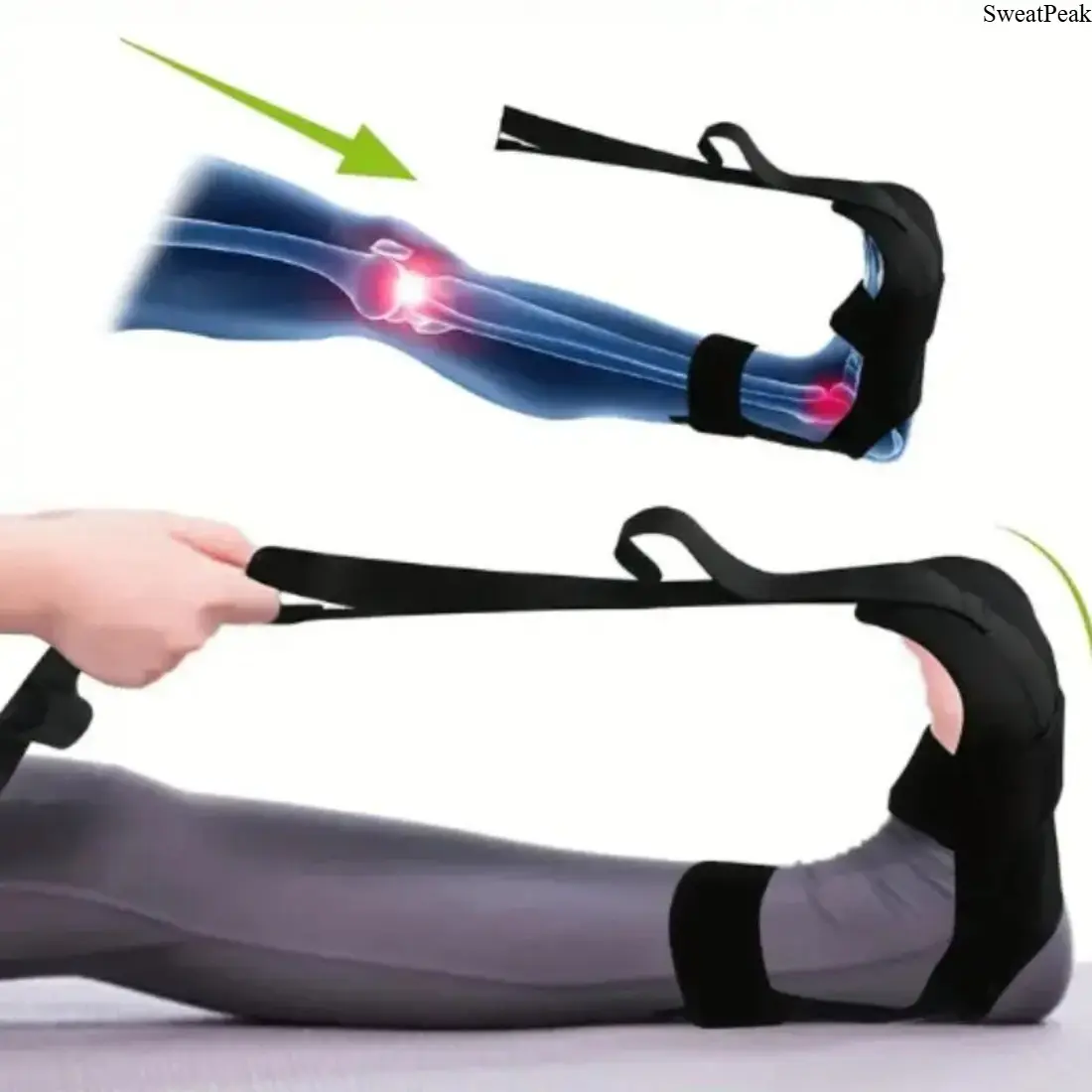 Leg Stretching Strap for Flexibility, Adjustable Yoga Stretch Strap with Multiple Loops, Portable Leg Extension Band for Mobility Training, Fitness Exercise Tool for Home Workout, Yoga, Pilates, Dance & Daily Stretching