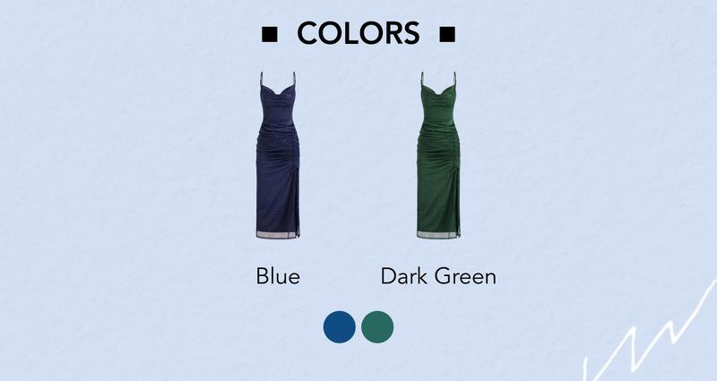 Cider [2 colors, size 0-26] Cowl Neck Solid Glitter Drawstring Maxi Dress