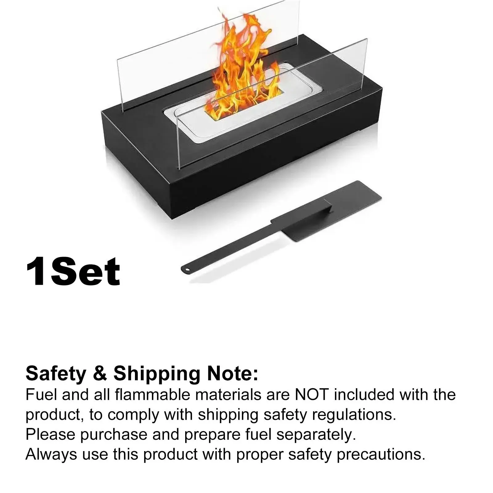 Portable Desktop Fire Pit & Indoor Outdoor Mini Fireplace Set, Tabletop Fire Pit, Safe Easy Operation, Lightweight Design, Perfect for Any Setting