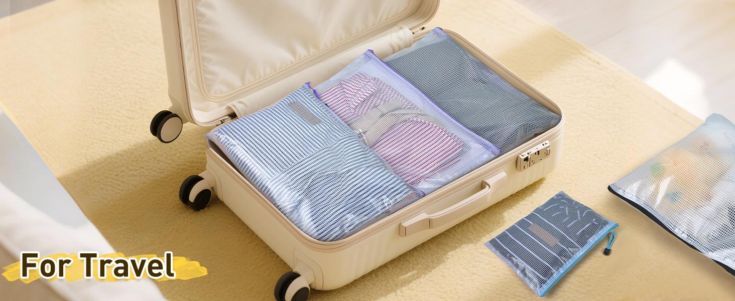 30pcs Mesh Zipper Pouch Bags, 8 Sizes Plastic Zippered Storage Bags for Organizing, Clear Pouches with Zipper, Waterproof Mesh Pouch for Office School Supplies, Home Organize, Travel Storage