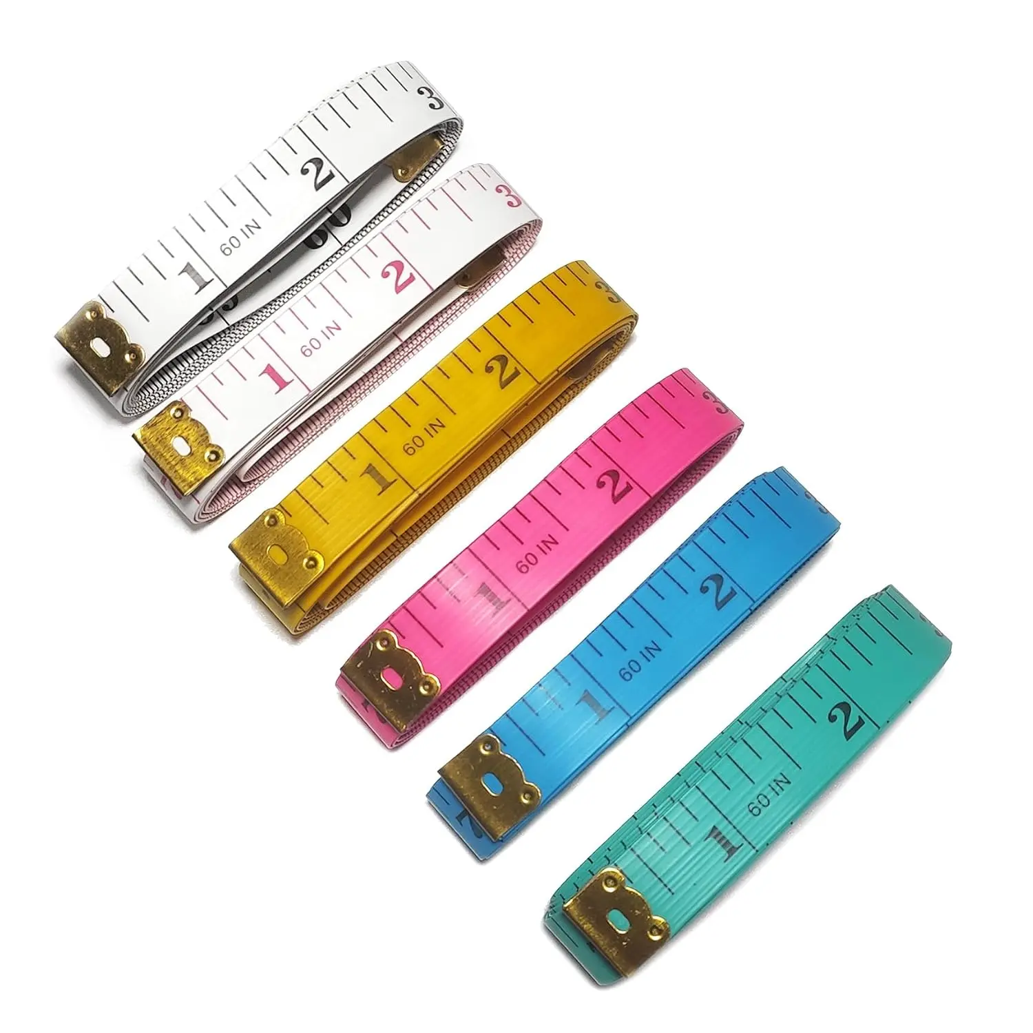 6 Pack Soft Tape Measure Double Scale 60-inch/150cm,Fabric Craft Tape Measure &   Measurement,Sewing Flexible Vinyl Ruler & Measuring Tape for