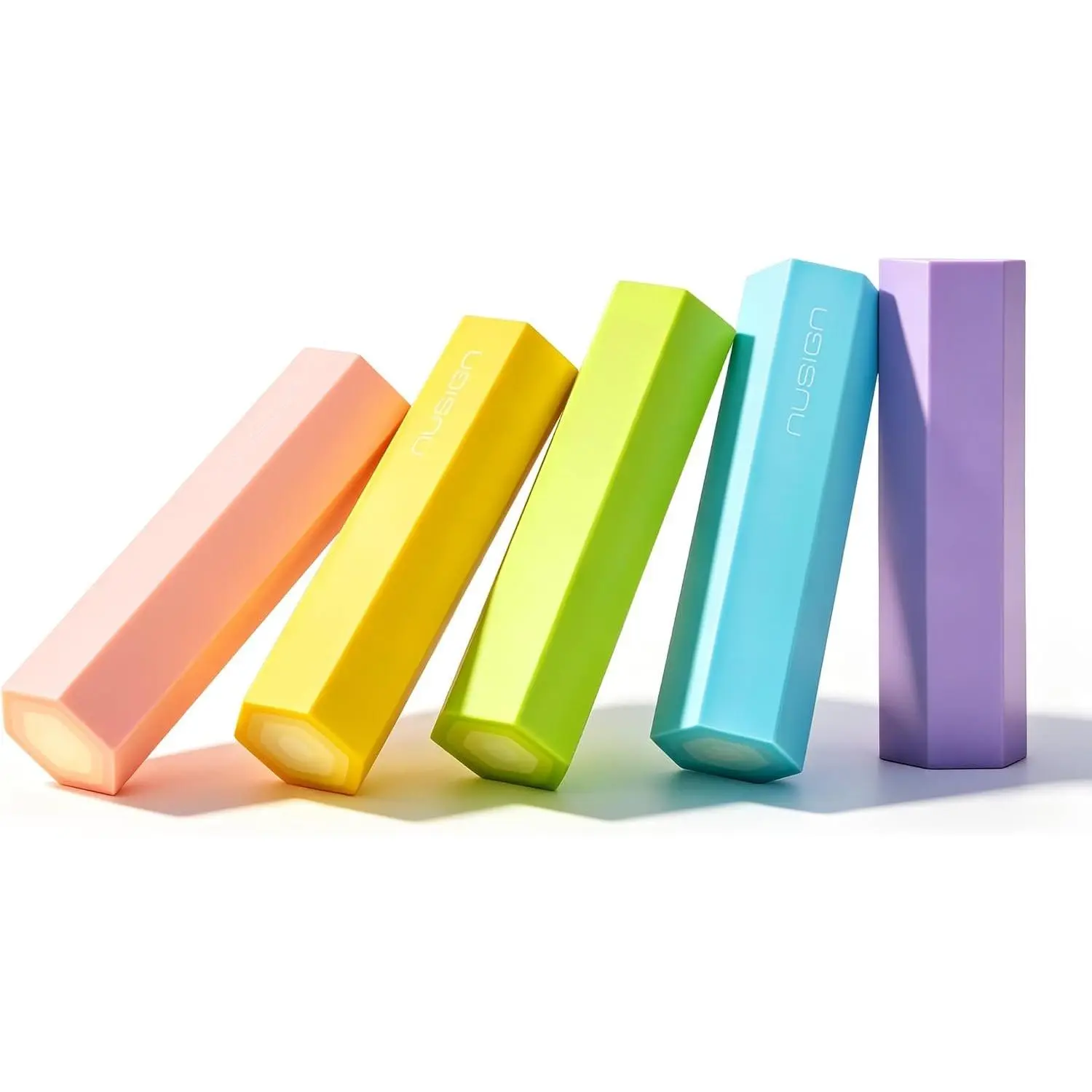 Pencil Erasers, 5 Pack, Soft Multicolor TPE Twistable Erasers for