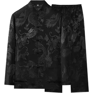 Uniform for Men Shirt Suit Chinese Traditional Tang Hanfu Martial Arts Wing Chun Tai Chi Training Cloth Pants