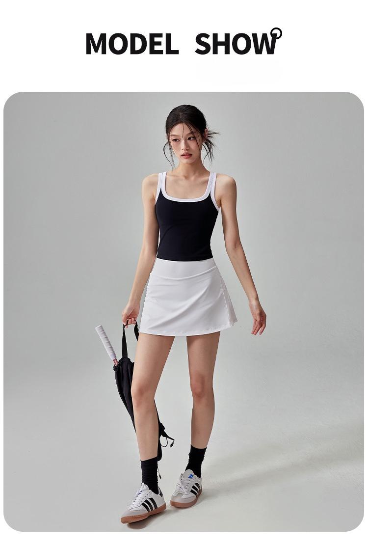 Plus Size Tennis Skort Sport Skirt With Built-in Shorts Anti-exposure 2-in-1 Athletic Dress for Running Workout Golf