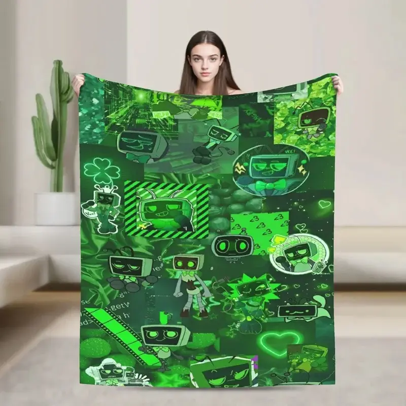 Dandys World Vee Fleece Throw Blanket Catoon Blankets for Bedding Office Lightweight Bed Rug