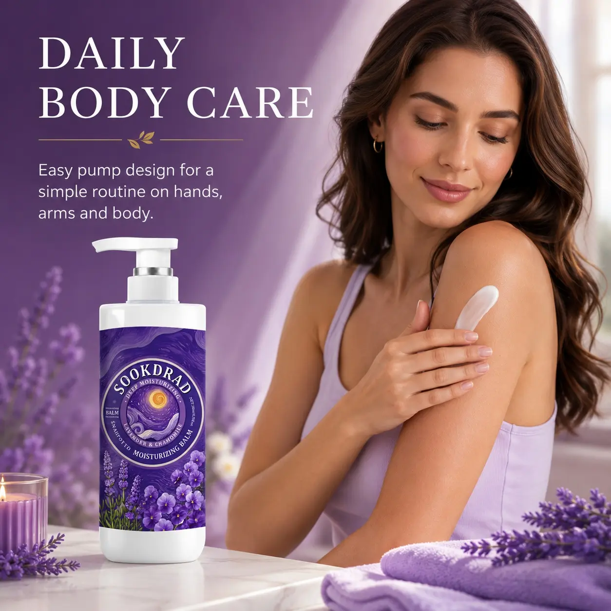 Lavender Chamomile Moisturizing Balm, deep moisturizing, all skin types, 300ml/10.1fl.oz