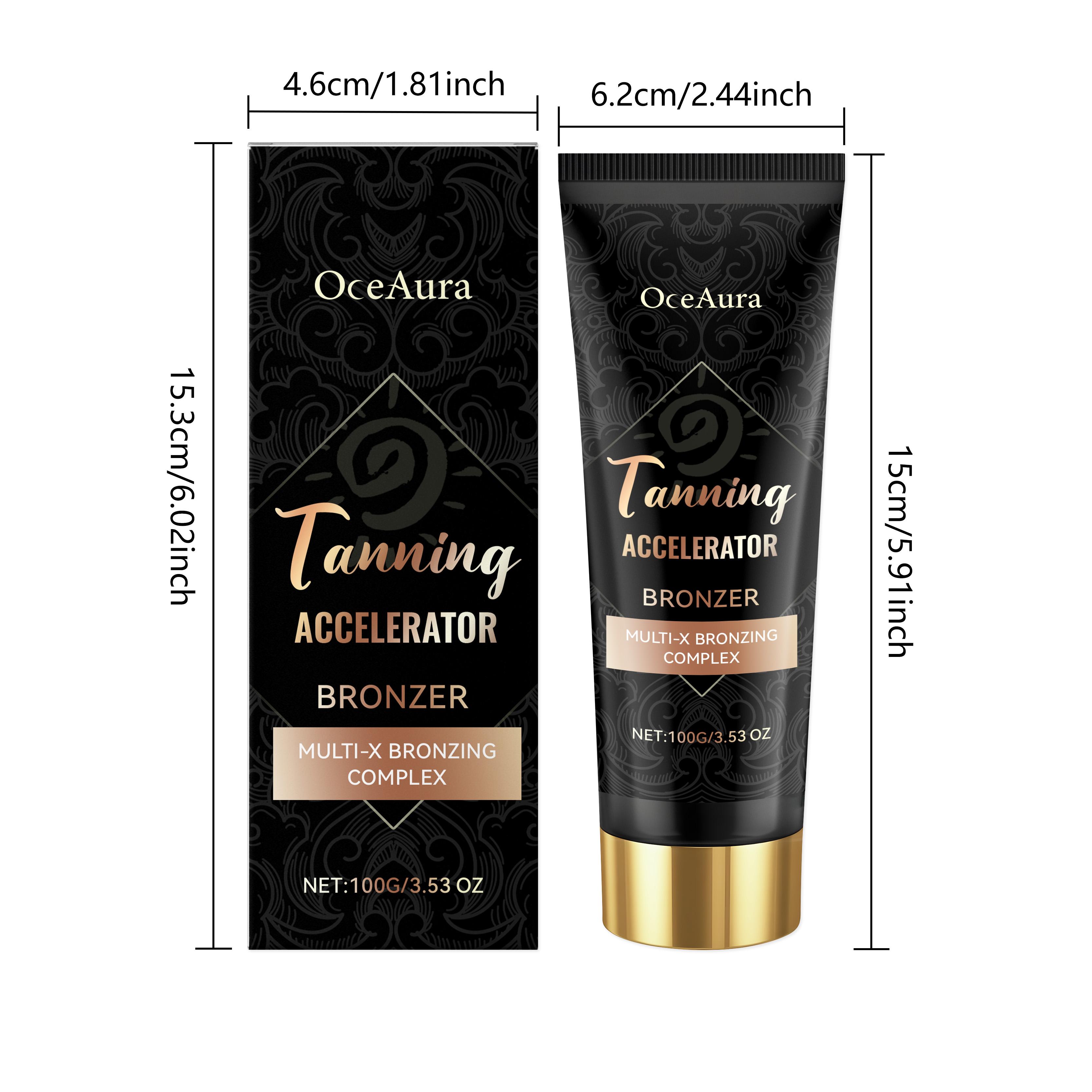 OCEAURA  Dark Tanning Bed Lotion with Bronzer, Tanning Accelerator with Coconut & Aloe, Rosemary & Vitamin C Antioxidant, UV Resistance No Sunburn, Fast Natural Bronze, Deep Hydration & Repair for All Skin wipes shower Intensive Gel Hydrating  self
