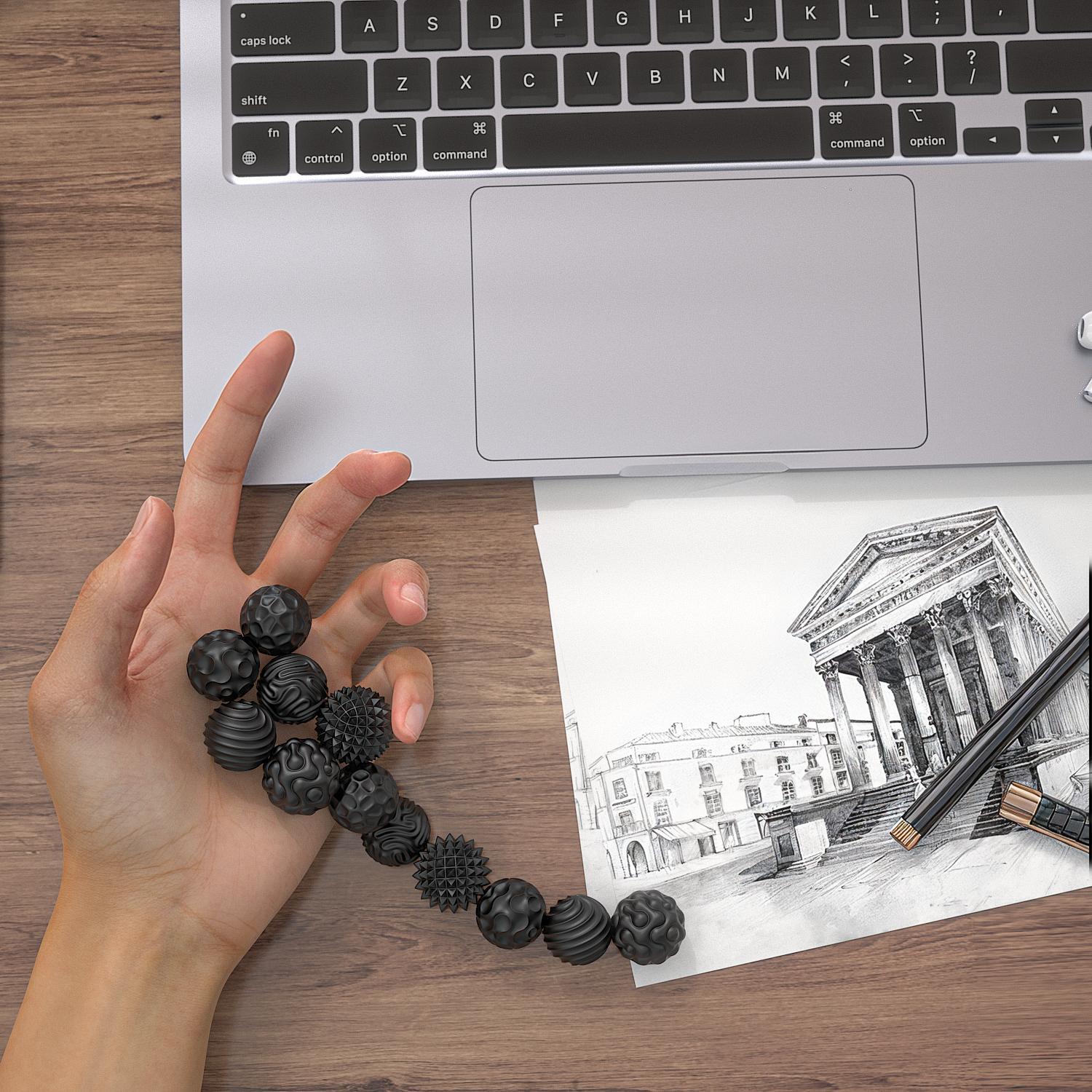 Fidget Toy for Adults, Silicone Magnetic Fidget Balls Set, 6-Count Stress-Relief Accessory, Stress Relief Toys for Autism and ADHD, Sensory Travel Gifts for Teens and Adults, Sensory Bundle, Stress Relief Fidgeting