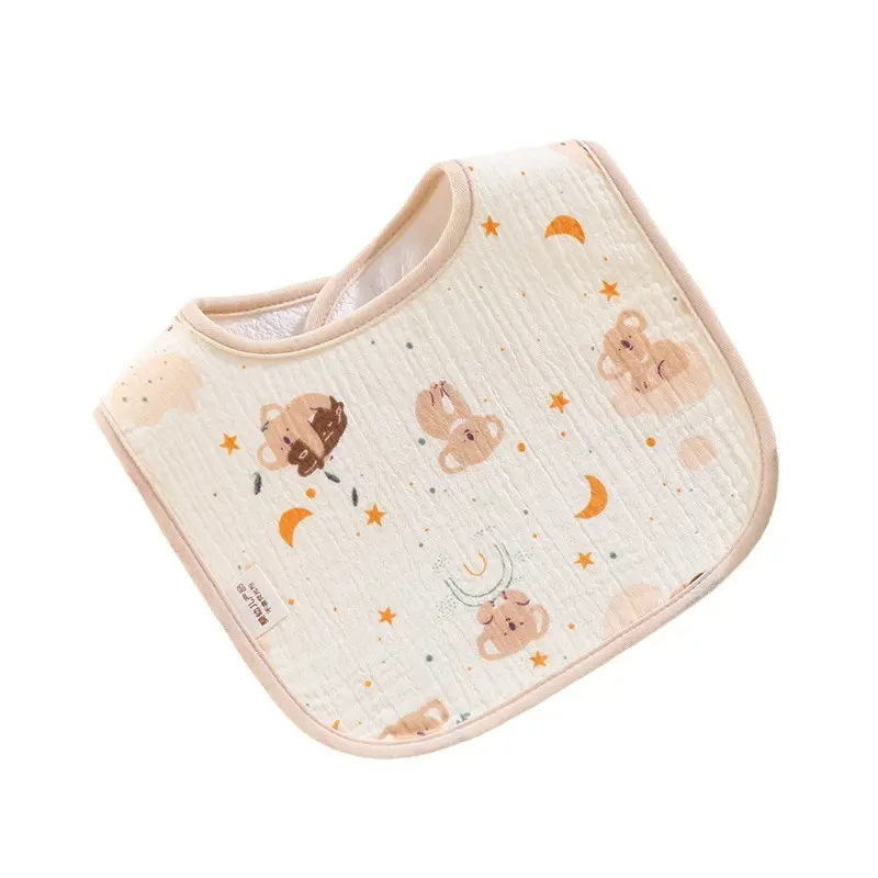 Waterproof U-Shaped Baby Bibs, Soft Muslin Cotton for Newborn Boys and Girls, Infant Drool & Nursing Supplies,Cloth Baby Essentials Washable & Reusable Health Supply
