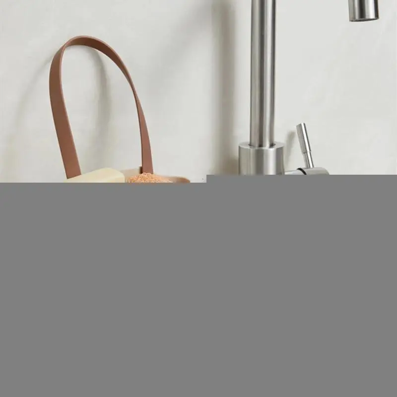 Kitchen Silicone Sink Sponges Soap Holder Bathroom Dish Drain Water Basket Storage Drying Rack Accessories Organizer