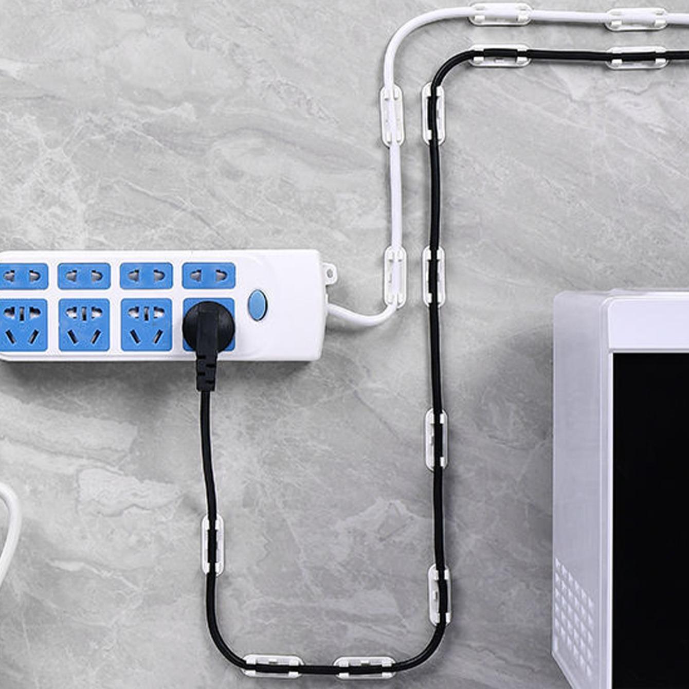 Self-adhesive Wire Fixer, 10pcs/20pcs Wire Organizer, Wire Fixer, Cable Organizer, Home Organizer for Living Room Bedroom