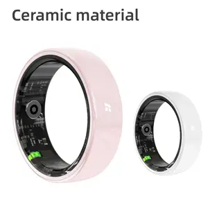 R12 Ceramic Smart Ring monitors heart rate, blood oxygen, blood pressure, and sleep 24 hours a day, 5ATM waterproof sports pedometer health bracelet
